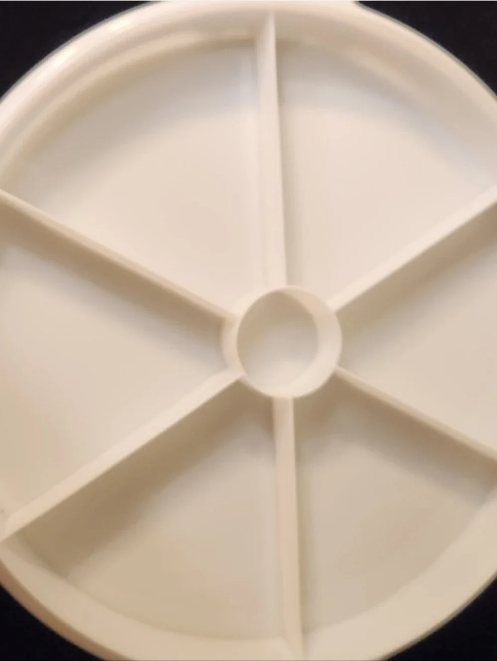 Vintage Tupperware Party Susan Divided Serving Tray With Lid & Cariolier Handle